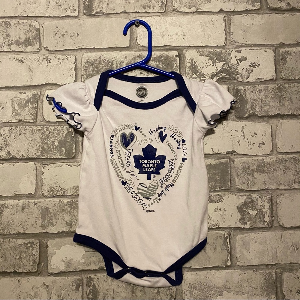 Toronto Maple Leaf Baby Girl’s Onesie Size 12 Months